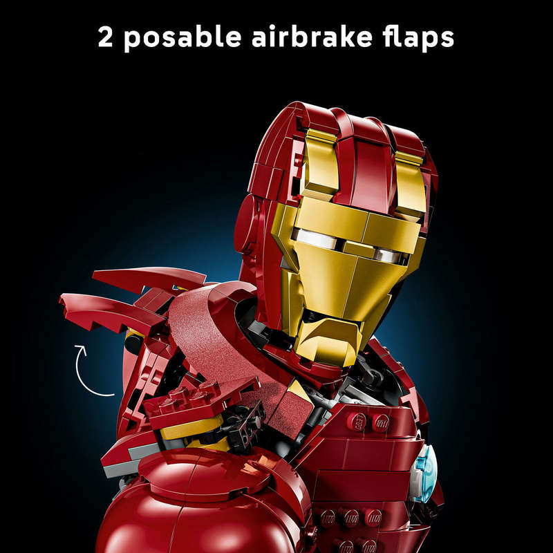 LEGO® ǀ Marvel Iron Man MK4 Bust, Buildable Model for Adults with Minifigure 76327