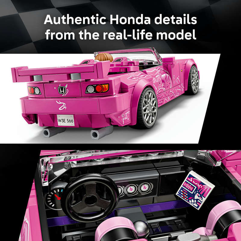 LEGO® Speed Champions 2 Fast 2 Furious Honda S2000 Pink Car Toy 77241