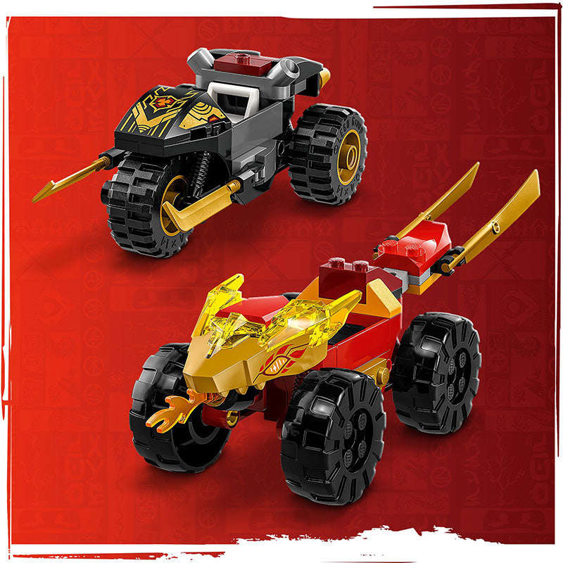 LEGO® NINJAGO® Kai and Rass Car and Bike Battle Building Toy Set 71789