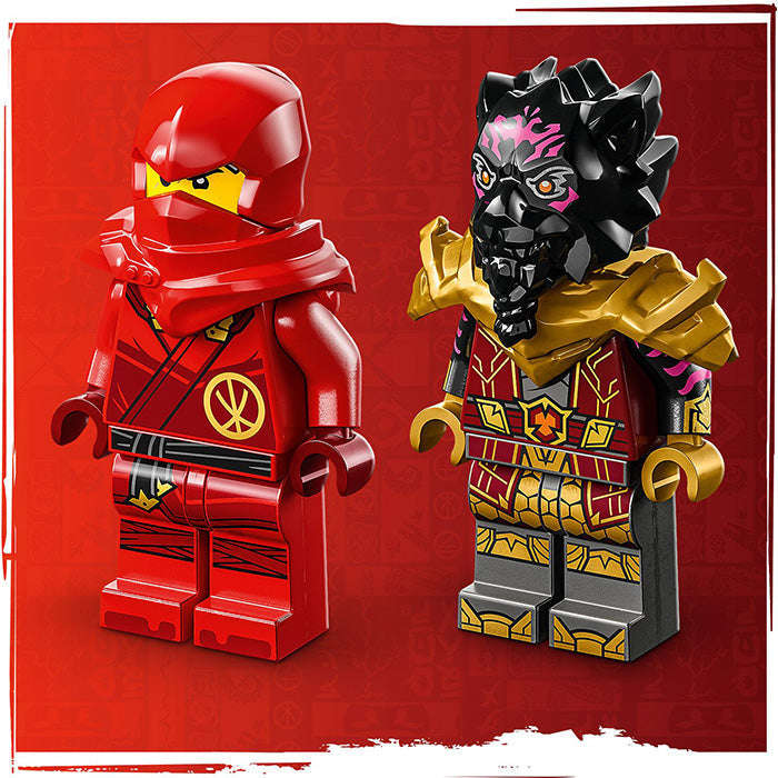 LEGO® NINJAGO® Kai and Rass Car and Bike Battle Building Toy Set 71789