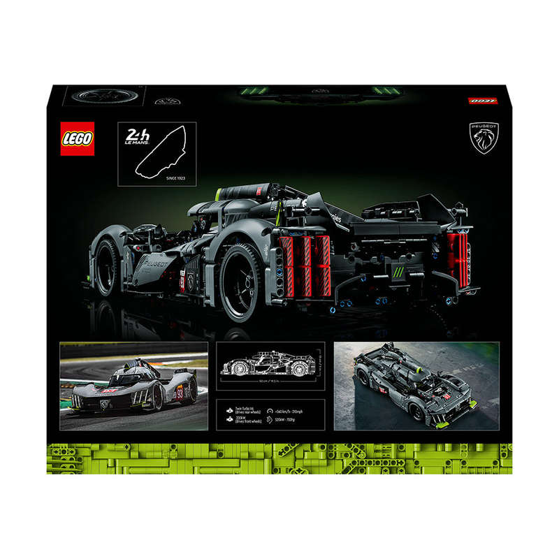 LEGO® Technic PEUGEOT 9X8 24H Le Mans Hybrid Hypercar Collectible Building Kit 42156