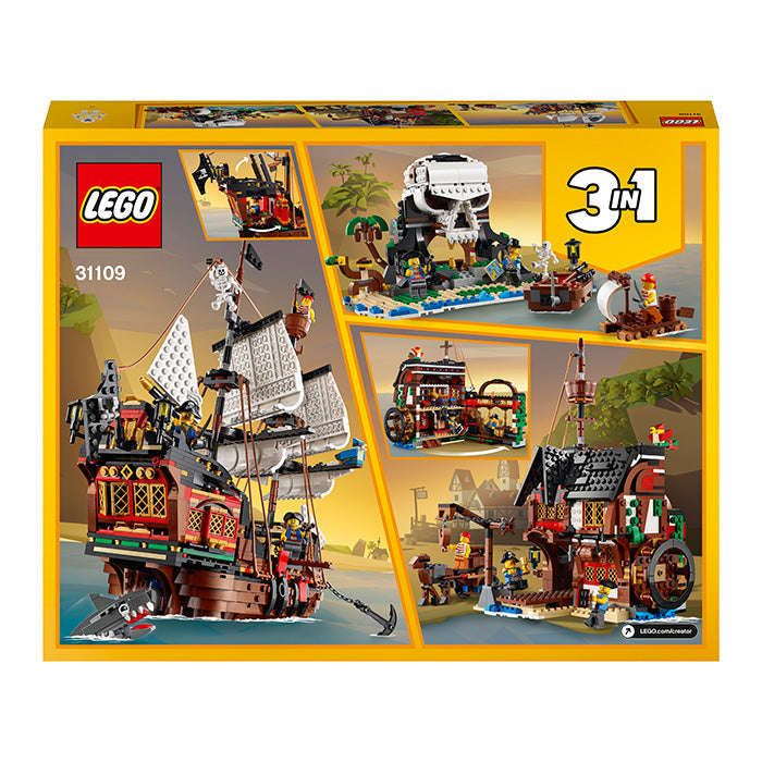 LEGO® Creator 3in1 Pirate Ship Toy Model Building Kit 31109