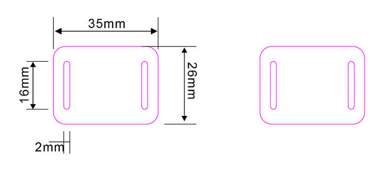 Wristband Card with Holes  35x26mm (No NFC)