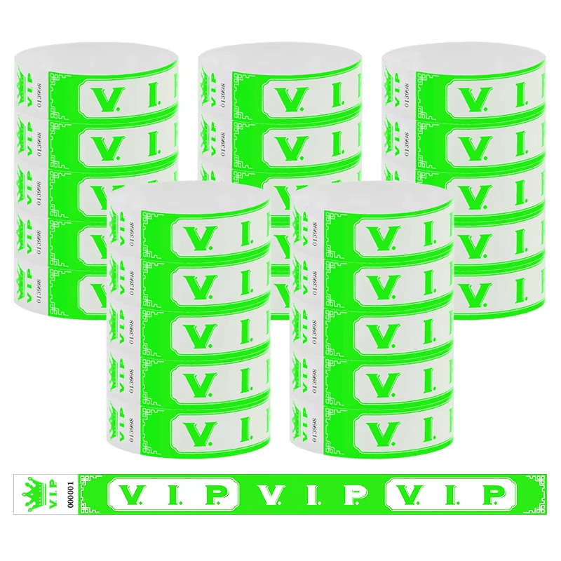Synthetic Paper Pre printed VIP wristbands
