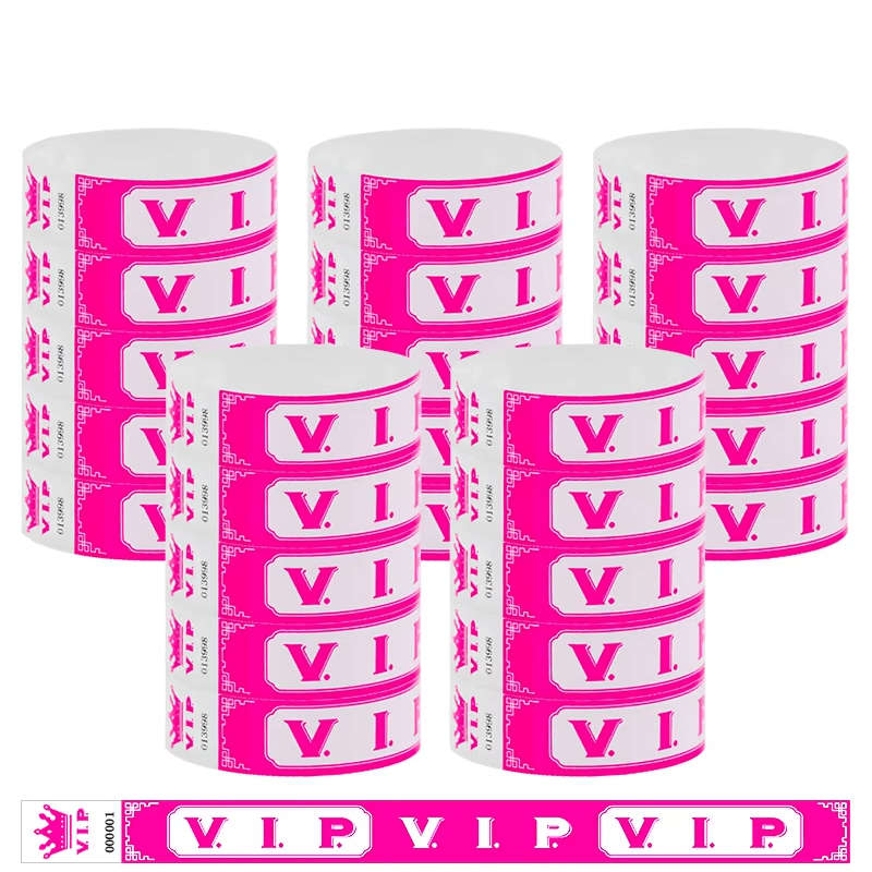 Synthetic Paper Pre printed VIP wristbands