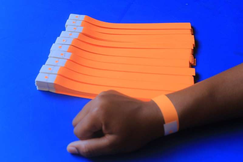 Synthetic Paper Wristbands for Events  (Plain)