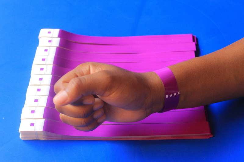Synthetic Paper Wristbands for Events  (Plain)