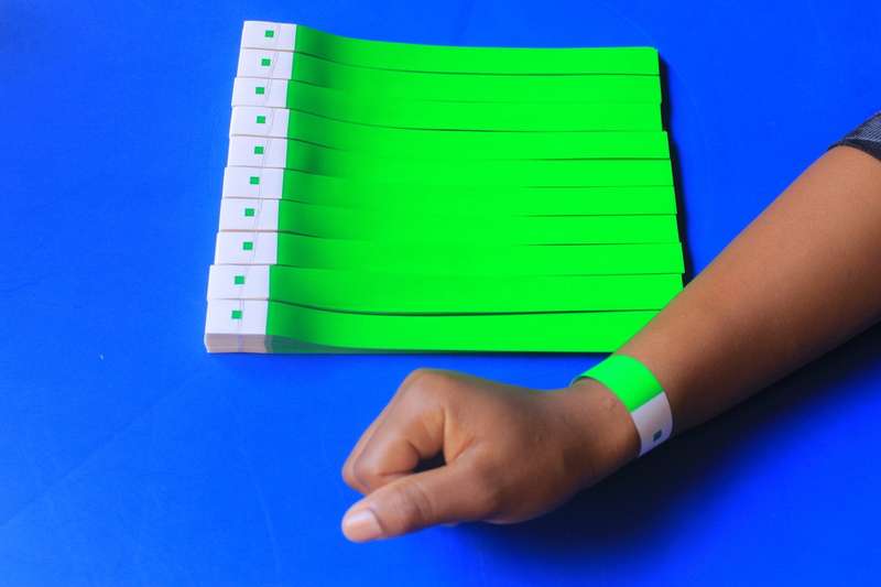 Synthetic Paper Wristbands for Events  (Plain)