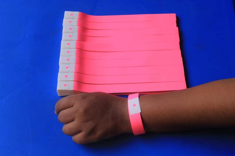 Synthetic Paper Wristbands for Events  (Plain)