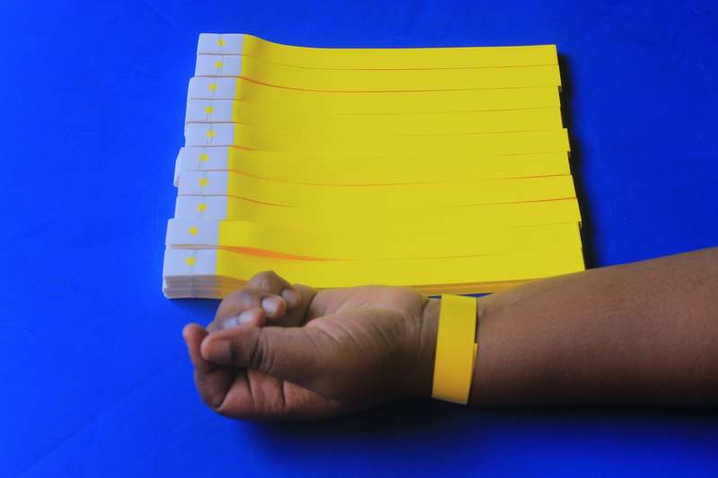 Synthetic Paper Wristbands for Events  (Plain)