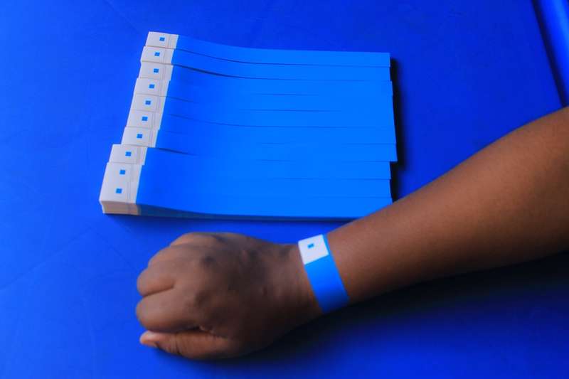 Synthetic Paper Wristbands for Events  (Plain)