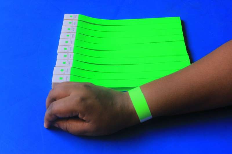 Synthetic Paper Wristbands for Events  (Plain)