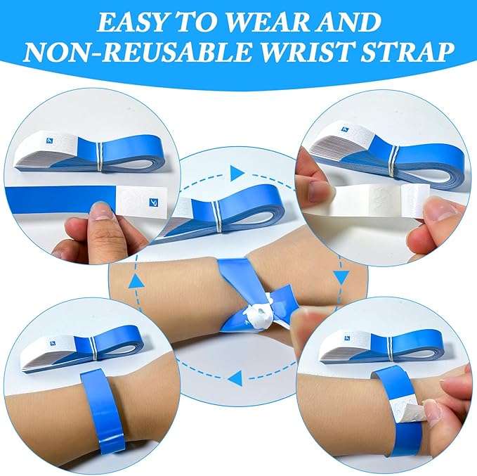 Synthetic Paper Wristbands for Events  (Plain)
