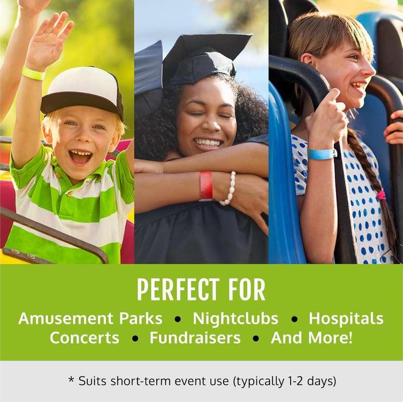 Tyvek 19mm Wristbands for Events (Plain)