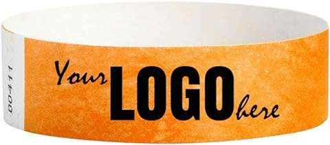 Tyvek Wristbands for Events Printed (Custom Branded) in Black
