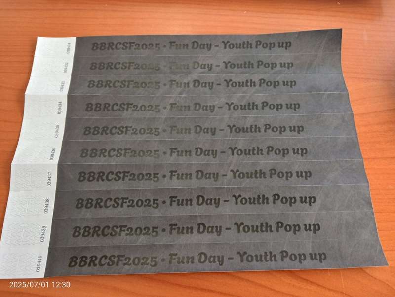 Tyvek Wristbands for Events Printed (Custom Branded) in Black