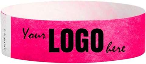 Tyvek Wristbands for Events Printed (Custom Branded) in Black