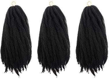 3 Packs X-pression Marley Braiding Hair 18 Inch