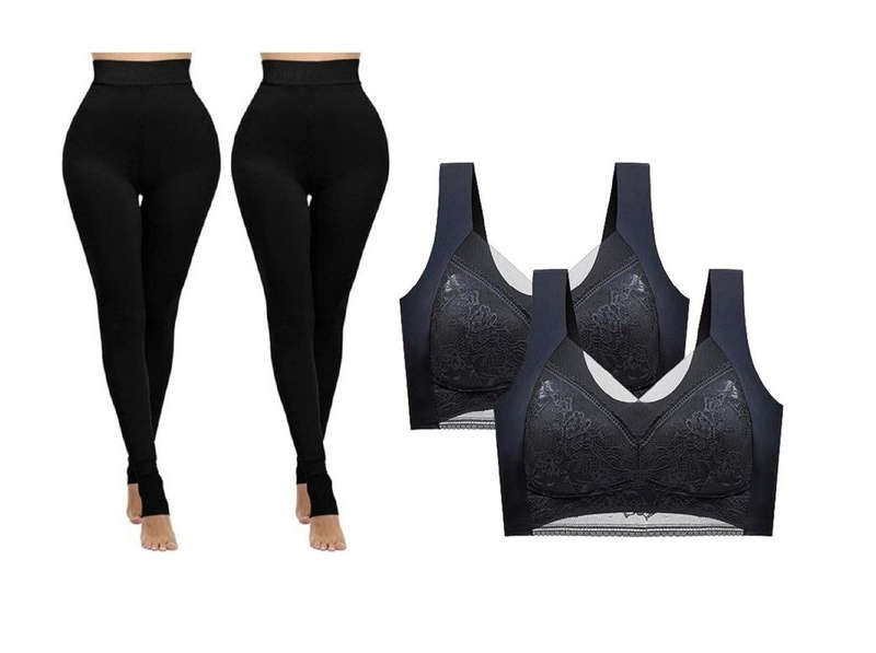 Women's Winter Warm Stretchy Thermal Leggings Pants Fleece Lined Tights & Ultimate Comfort Push-U...
