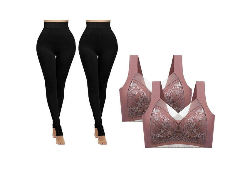Women's Winter Warm Stretchy Thermal Leggings Pants Fleece Lined Tights & Ultimate Comfort Push-U...