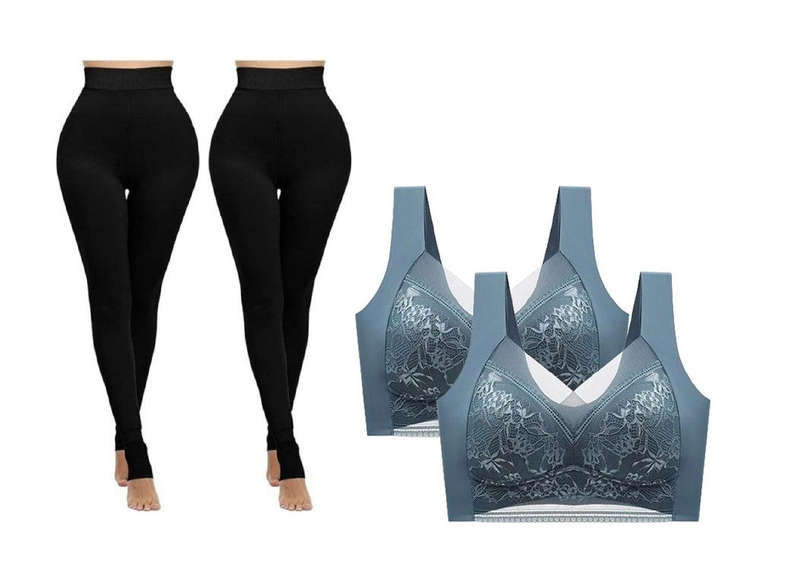 Women's Winter Warm Stretchy Thermal Leggings Pants Fleece Lined Tights & Ultimate Comfort Push-U...