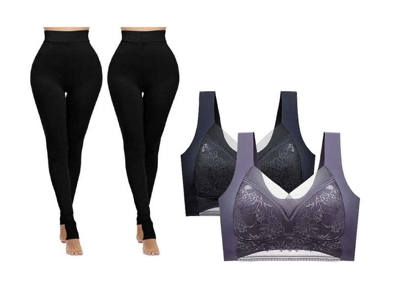 Women's Winter Warm Stretchy Thermal Leggings Pants Fleece Lined Tights & Ultimate Comfort Push-U...