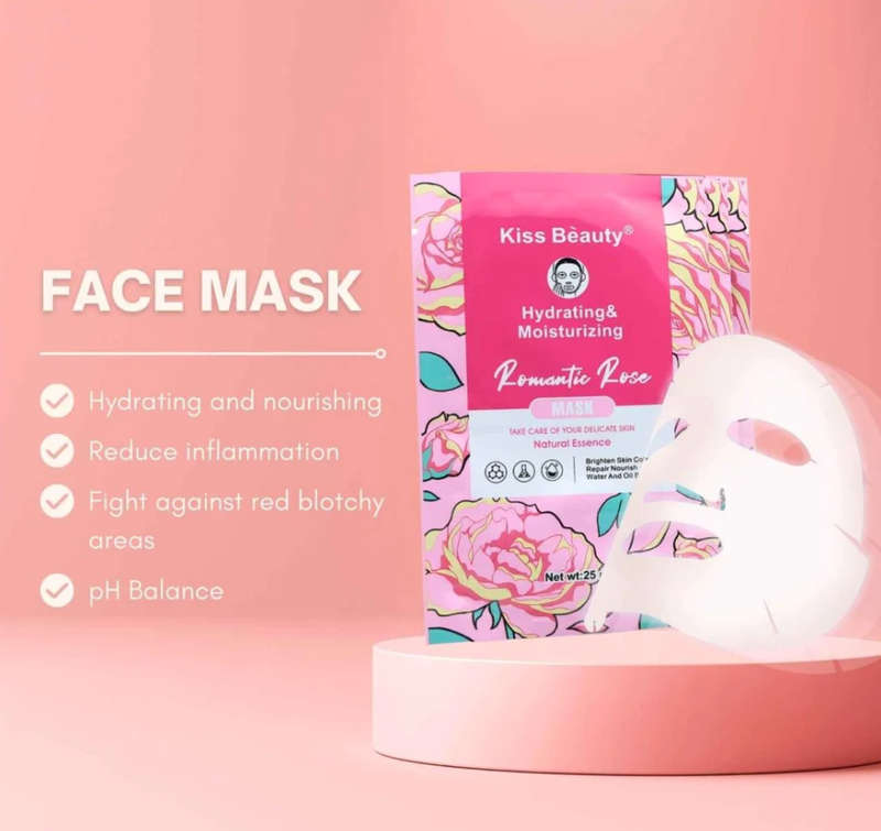 Kiss Beauty Romantic Rose Hydrating & Moisturizing Mask
