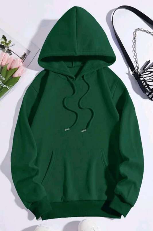 Hoodie Dark Green Color