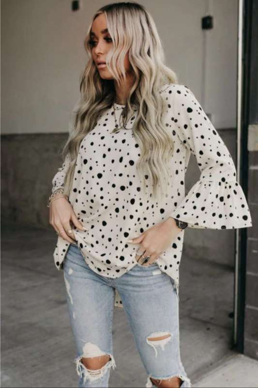 Polka Dot Casual Blouse