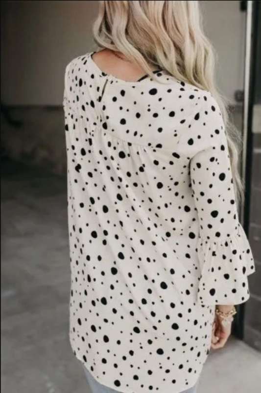 Polka Dot Casual Blouse