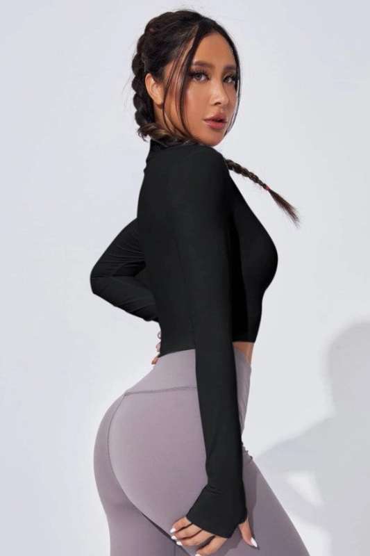 Sport Studio Quick-Drying Absorbs Sweat Half Zipper Crop Sports Sweatshirt