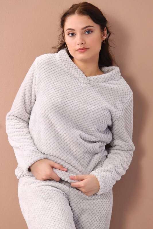 Teddy Bear Pajama Set - Grey