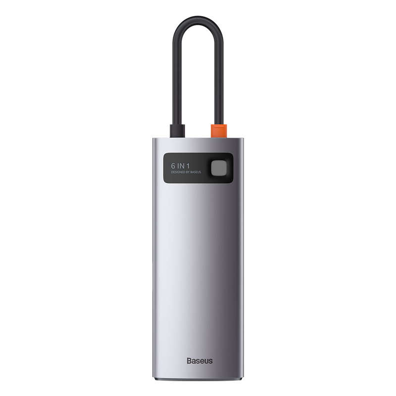Baseus Metal Gleam Series - 6-in-1 HDMI & RJ45 Type C Hub - For Work