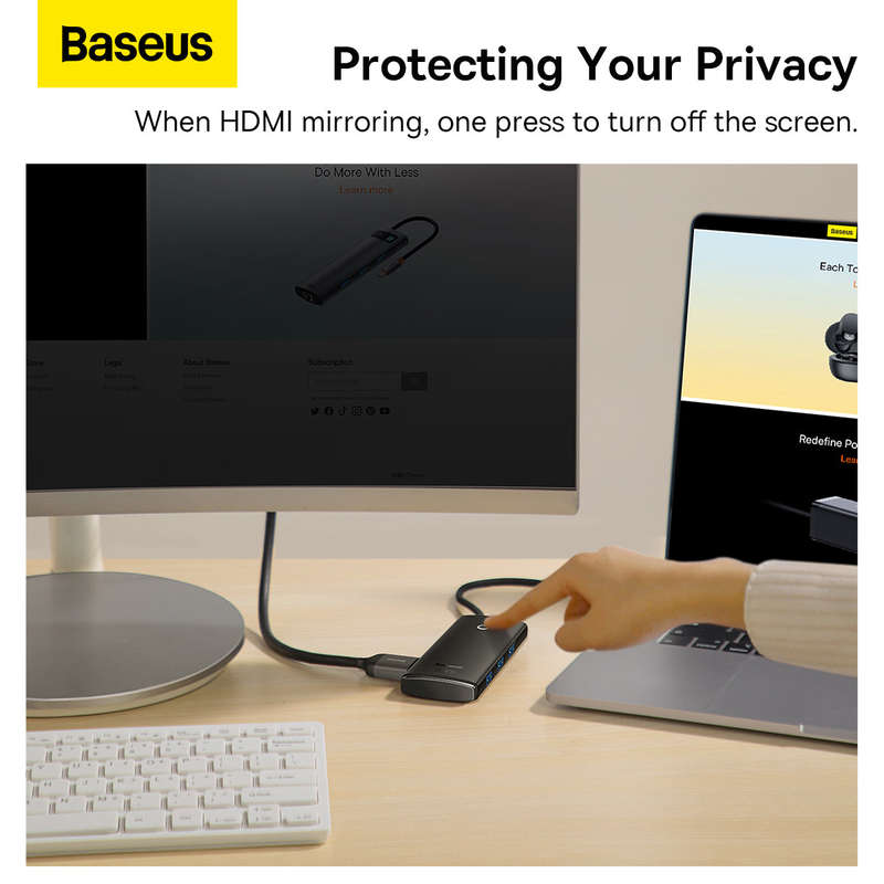 Baseus Lite Series 5-Port Type-C HUB Docking Station - Black