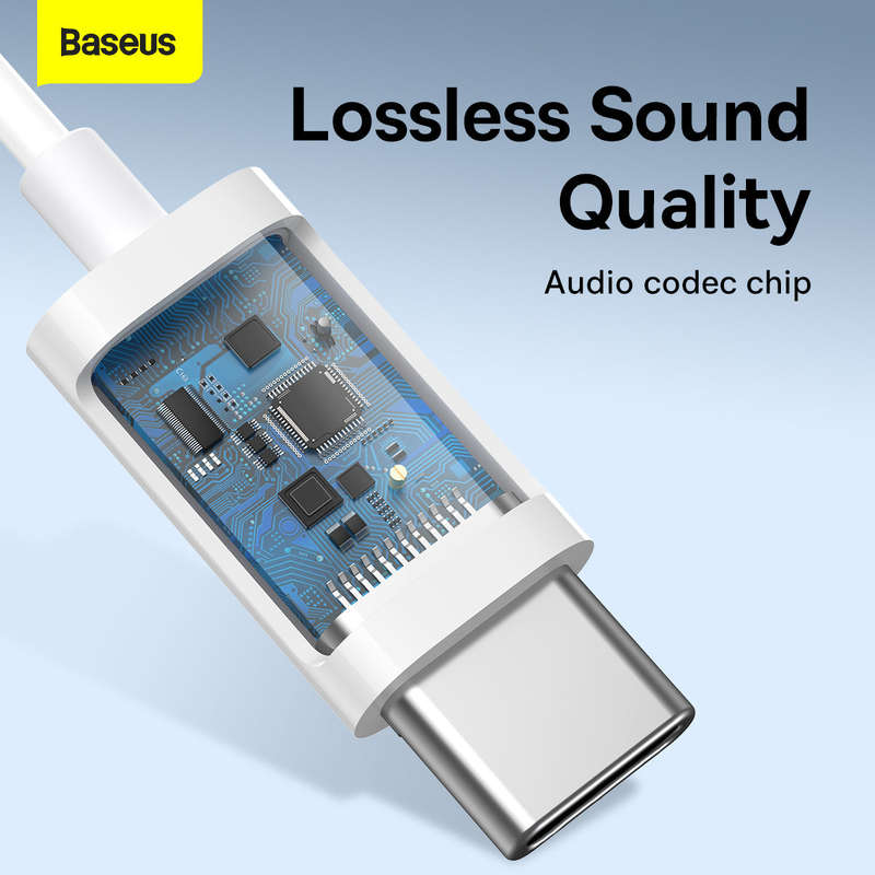 Baseus C17 Encok Type C Lateral In-Ear Wired Earphone with Remote White