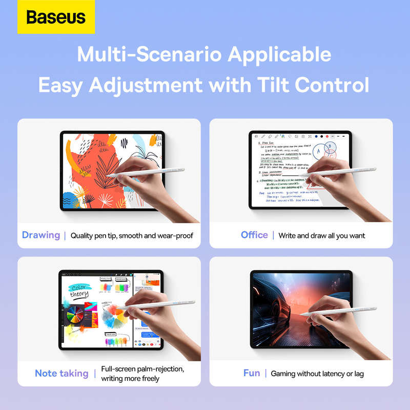 Baseus Smooth Writing 2 Series Stylus with LED Indicators - White