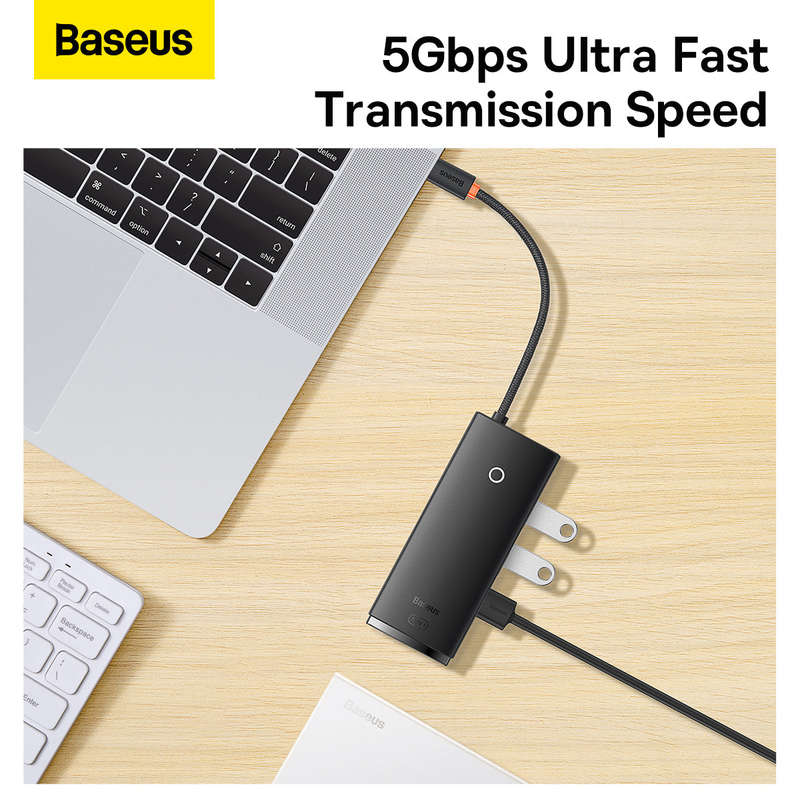 Baseus Lite Series 5-Port Type-C HUB Docking Station - Black