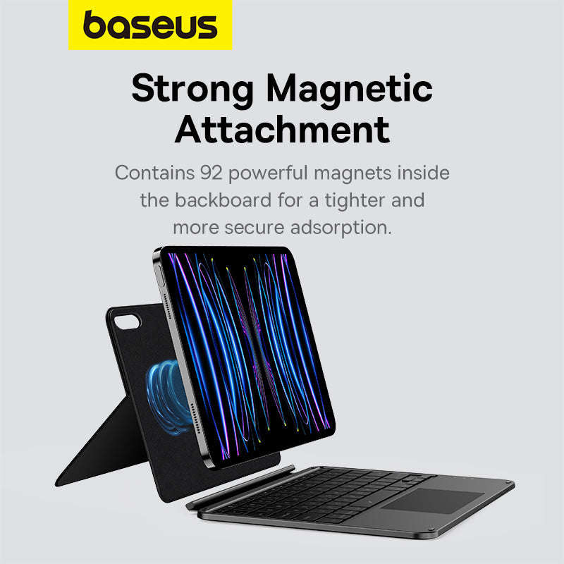 Baseus Brilliance Series Detachable Magnetic Keyboard Case for Pad 10 (2022) 10.9, Cluster Black ...