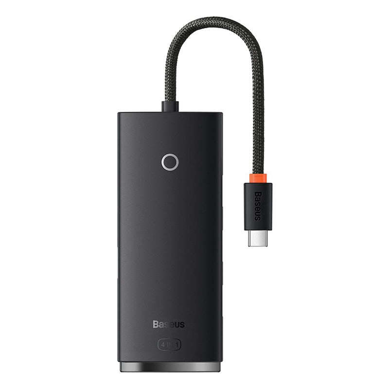 Baseus Lite Series - Four USB-A 3.0 Ports Hub (25cm Black) - For Work
