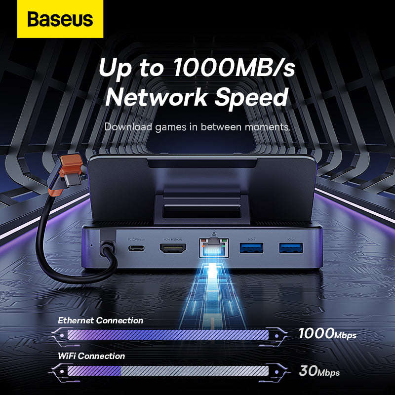 Baseus GamerX Series 6-Port Type C HUB Space Grey Type C to HDMI4K@60Hz