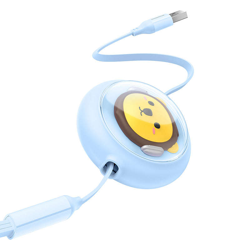 Baseus Leo Retractable Charging Cable 3-in-1 USB to M+L+C 3.5A