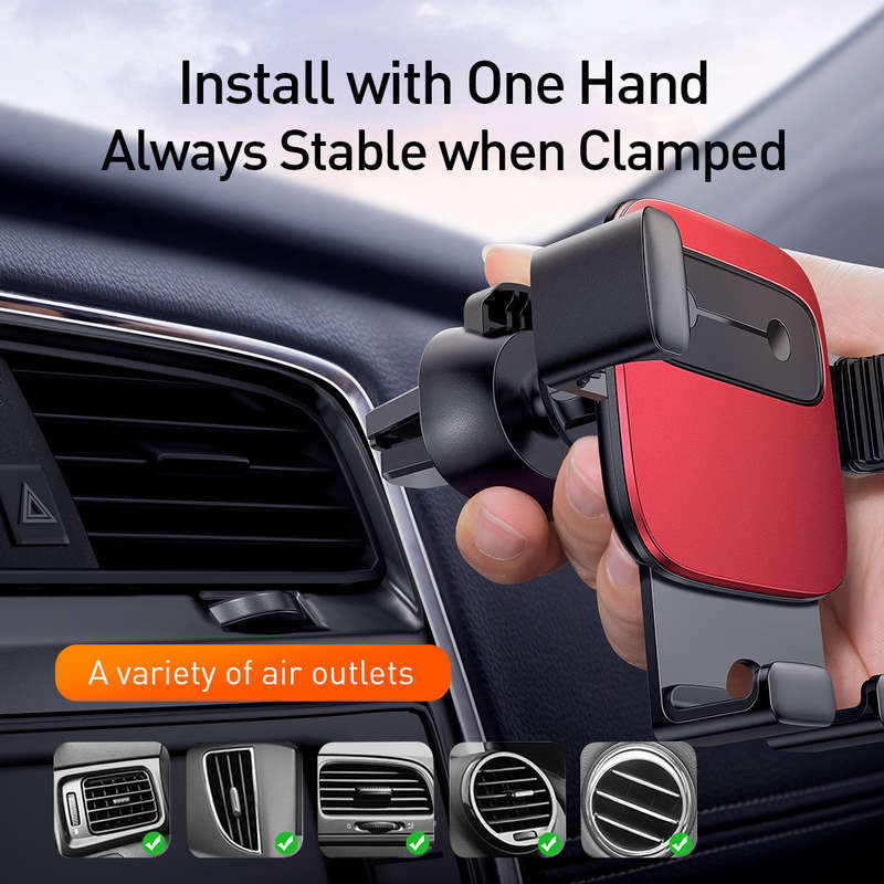 Baseus Cube Gravity Vehicle Mounted Holder for Smartphones (Air Vent) Black