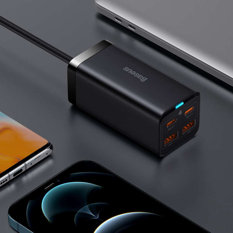 Baseus GaN3 Pro Desktop Fast Charger 2 USB-Type C + 2 USB-A 100W - EU