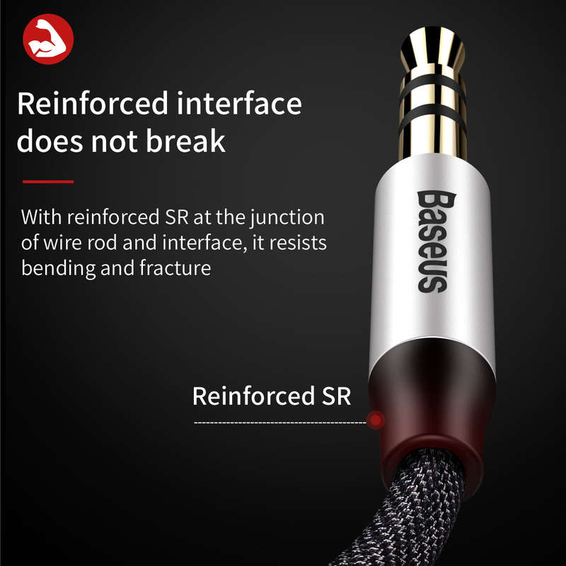 Baseus Yiven Series Audio Aux Cable 3.5mm to 3.5mm 1.5M Black