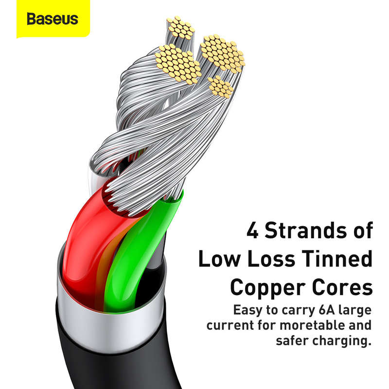 Baseus Superior Series Fast Charging and Data Cable USB to Type-C 66W 2M Black