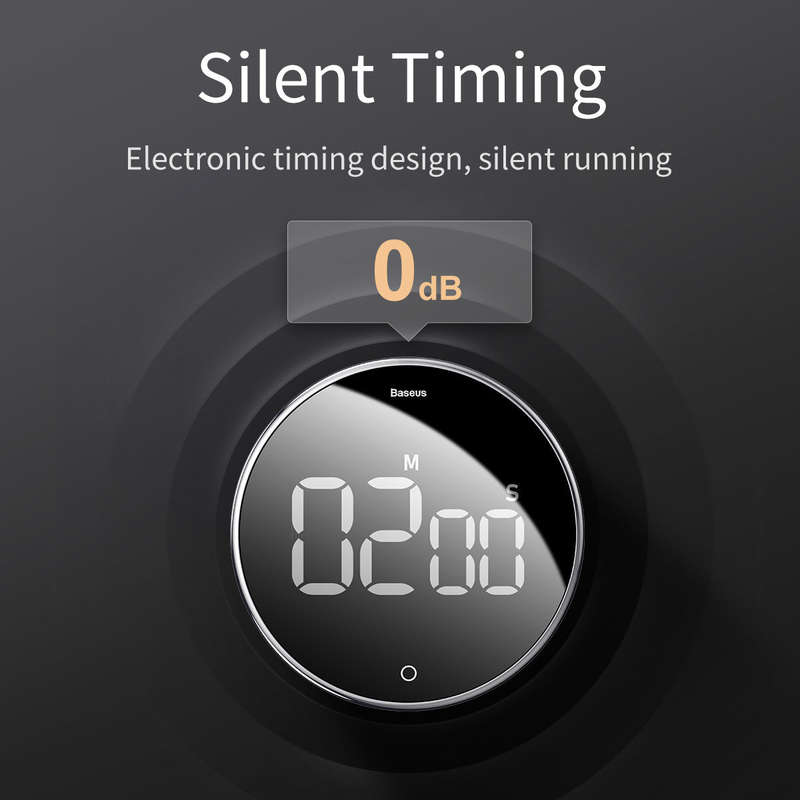 Baseus Heyo Rotation Countdown Cooking Timer - Black