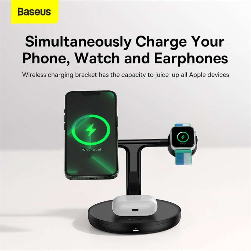 Baseus Swan 3-in-1 Wireless Magnetic Charging Bracket 20W Black Universal Version