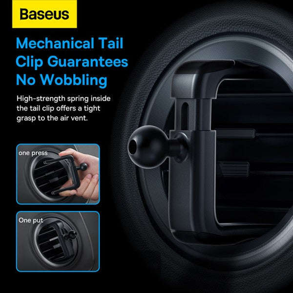 Baseus Metal Age ¢ò Gravity Car Mount (Round Air Vent Version) Dark Grey