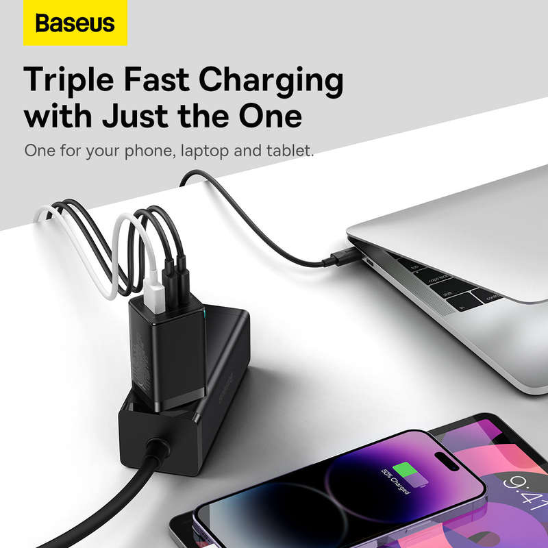 Baseus GaN5 Pro Fast Charger 2C+U 65W EU Adapter