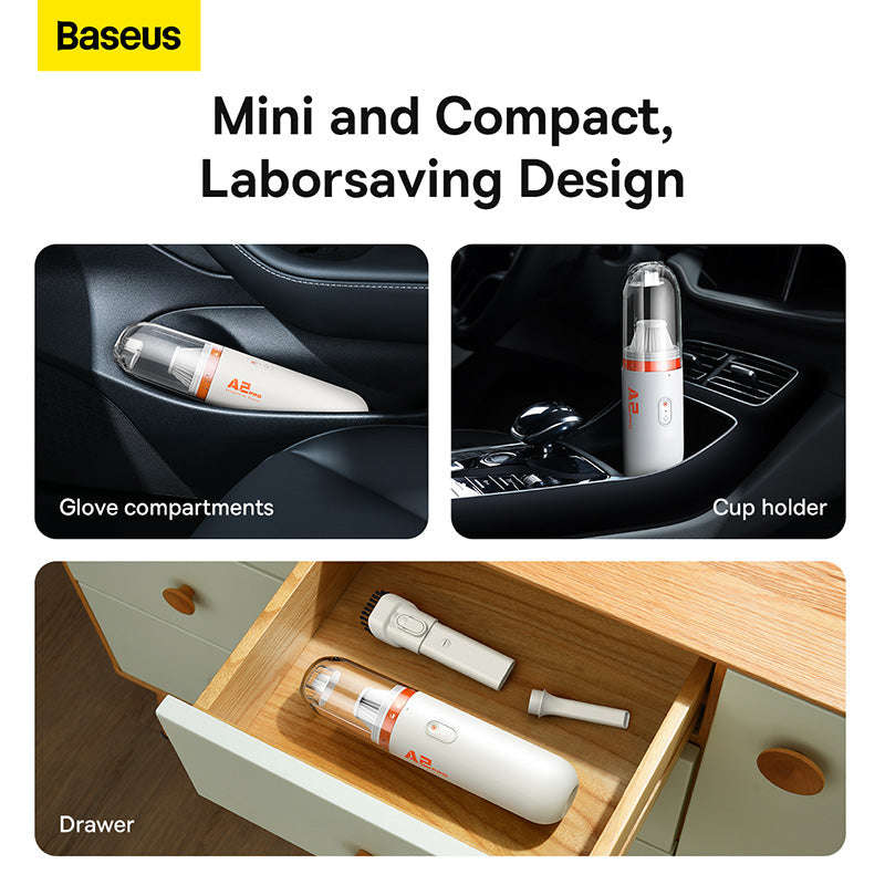 Baseus A2Pro 6000Pa Portable Vacuum White For Car & Vehicle